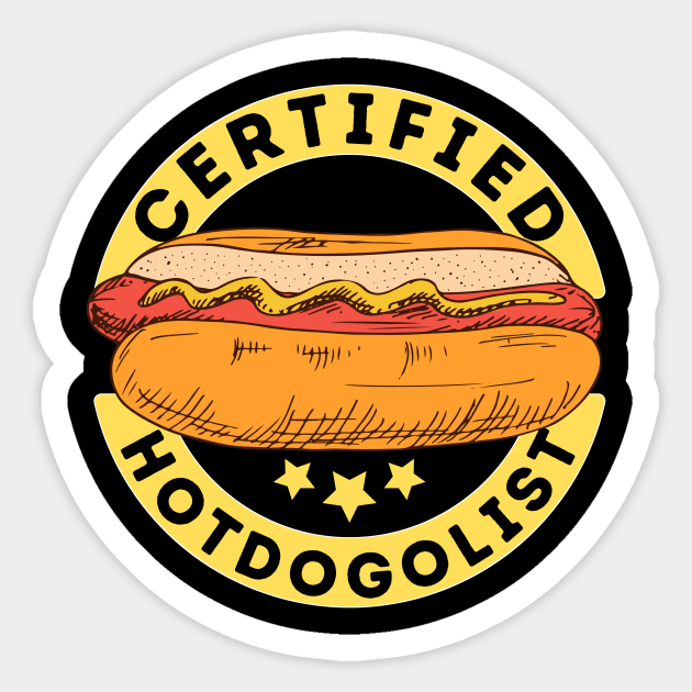 Certified Hotdogolist Hot Dog Lover Sticker by The WYLD Tribe